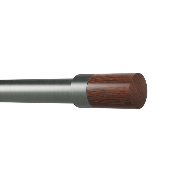 Umbra Blok Gun Metal Expandable 1\" Curtain Rod - 36\"-72\" 