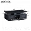 Lumina 39.3 Inch High-Gloss Coffee Table with LED Lights, USB Port and Transparent Doors, Black | Lumina Table Basse Haute Brillance 39.3 po avec Lumieres LED, Port USB et Portes Transparentes, Noir
