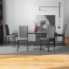 HOMCOM Dining Chairs Set of 4, Upholstered Faux Leather Accent Chairs
