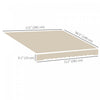 Outsunny 9'x8' Retractable Awning Fabric Replacement Outdoor Awning Cover