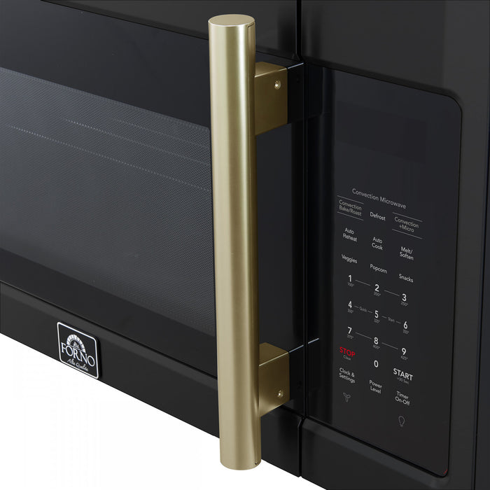 Forno Fornace 30-Inch Over the Range Convection Microwave, Black, 1.5 cu.ft -FOTR3038-30BLK