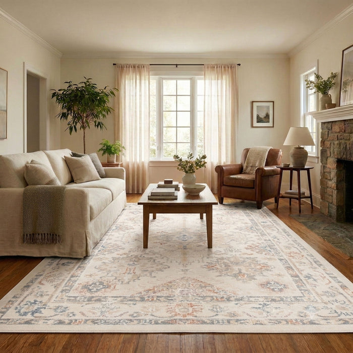 Rococo Ivory Area Rug - 5'0\" X 8'0\"  