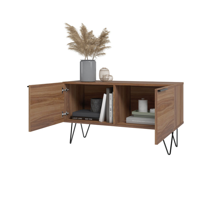 Manhattan Comfort Beekman 2-Shelf Accent Cabinet - Brown