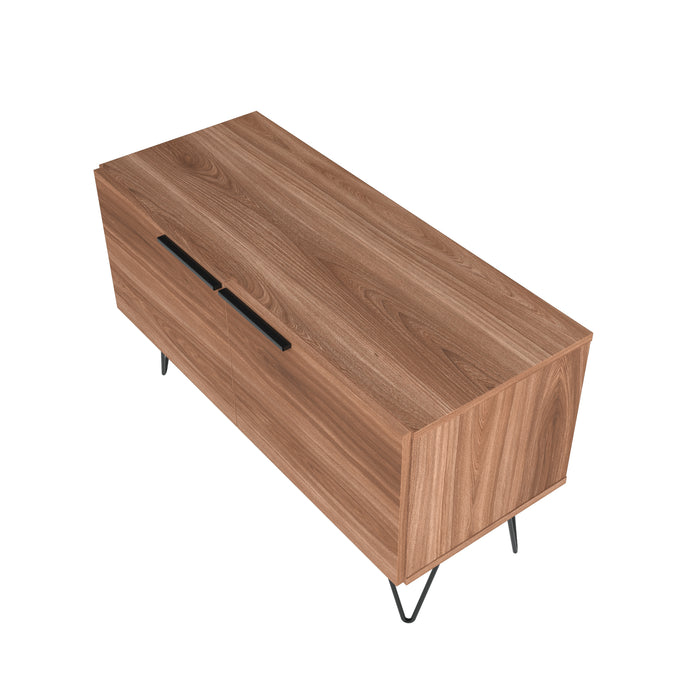 Manhattan Comfort Beekman 2-Shelf Accent Cabinet - Brown