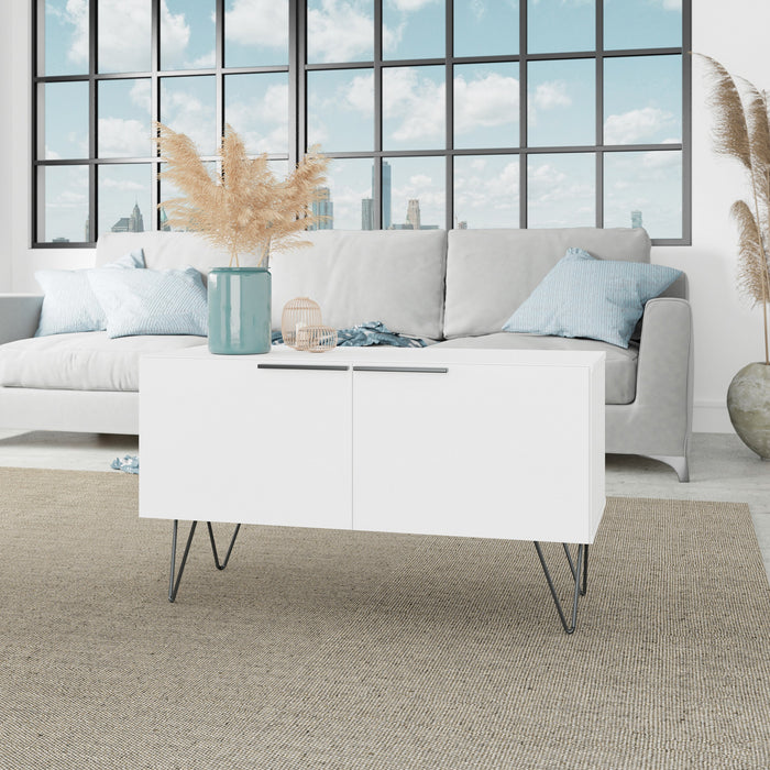 Manhattan Comfort Beekman 2-Shelf Accent Cabinet - White