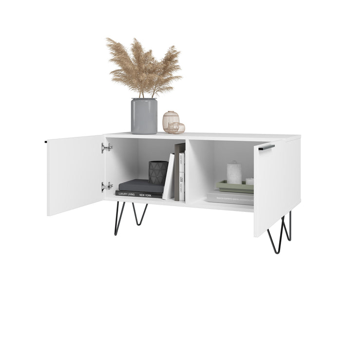 Manhattan Comfort Beekman 2-Shelf Accent Cabinet - White