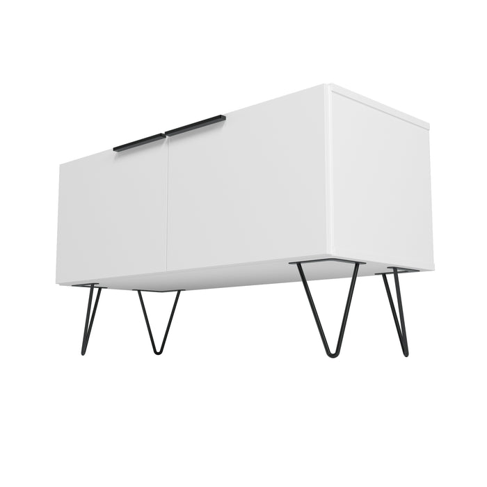 Manhattan Comfort Beekman 2-Shelf Accent Cabinet - White