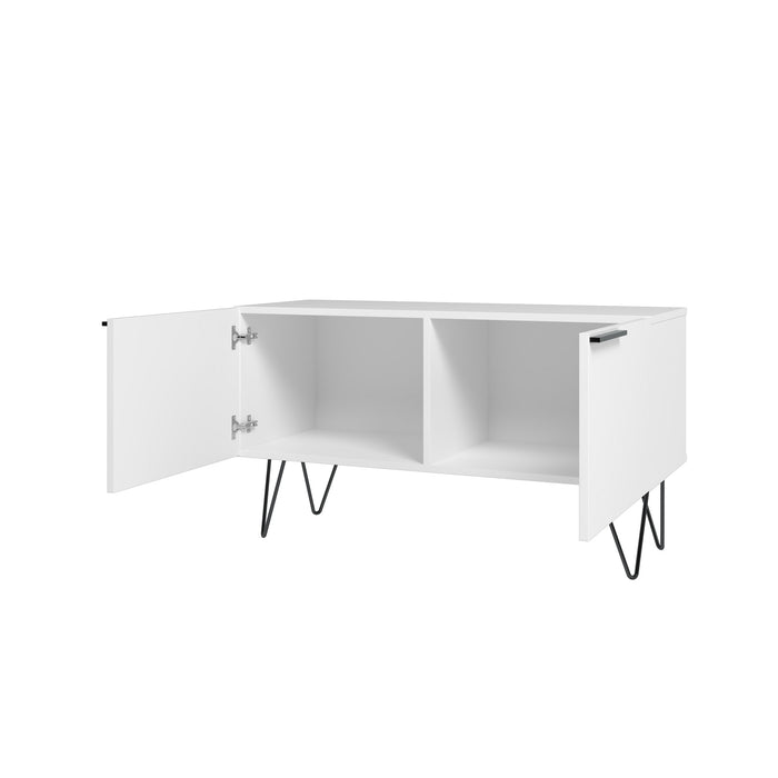 Manhattan Comfort Beekman 2-Shelf Accent Cabinet - White