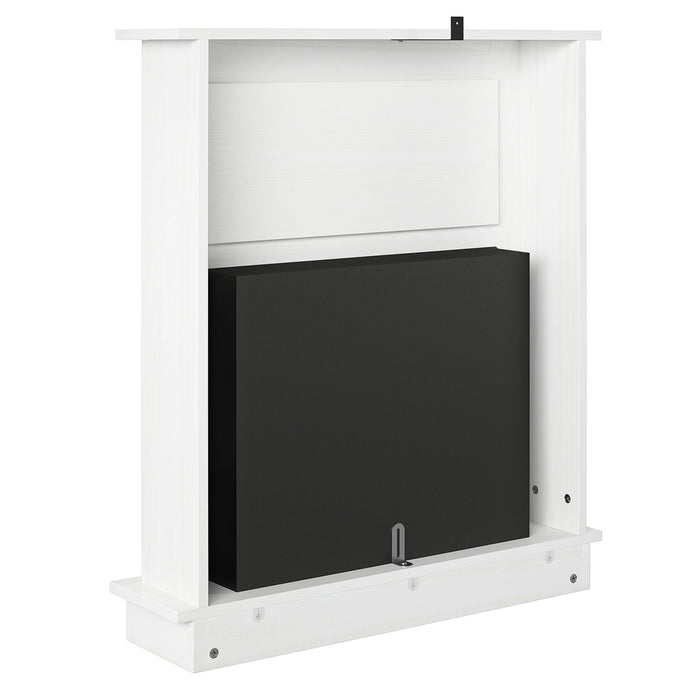 Ameriwood Home Ellsworth Electric Fireplace with Mantel - White