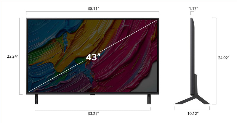 LG 43\" QNED80 QNED 4K UHD Smart webOS TV (43QNED80AUA.ACC) - 2025 Model