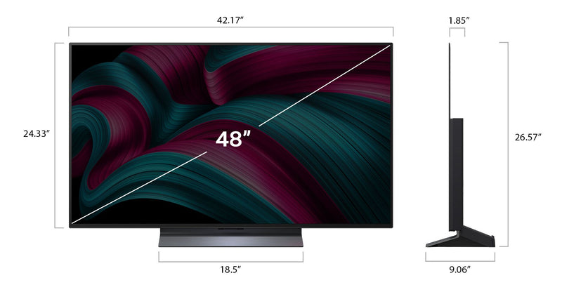 LG 48\" C5 OLED evo AI 4K UHD Smart webOS TV (OLED48C5PUA.ACC) - 2025 Model