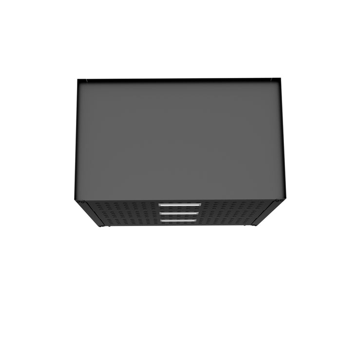 Manhattan Comfort Fortress Textured Metal 31.5\" Garage Mobile Chest with 3 Drawers - Charcoal Grey