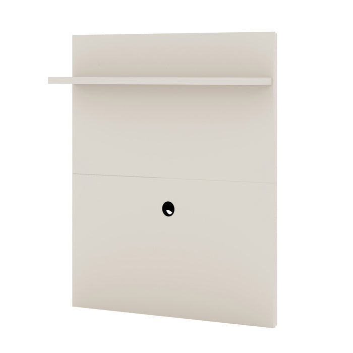 Manhattan Comfort Tribeca 35.43\" Mid-Century Modern TV Panel with Overhead Decor Shelf - Off White