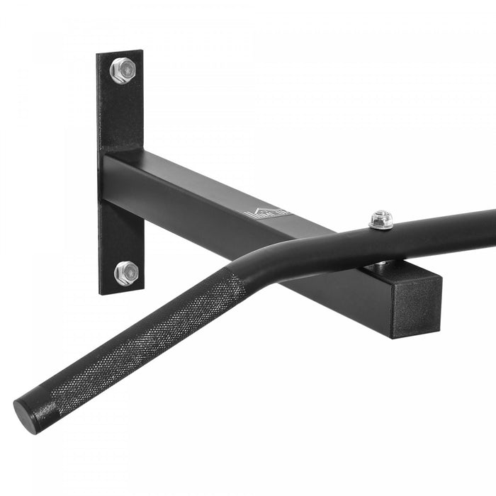 Soozier Wall Mount Chin Up Bar Upper Body Pull Up Training Workout Home Gym Exerciser Black