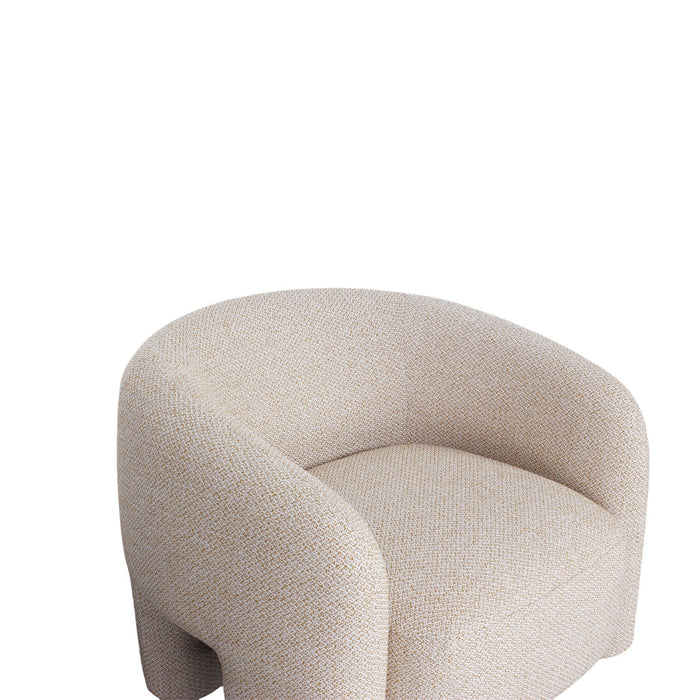 Sylvia Modern Glam Tweed Lounge Chair in Gold Dust - Set of 2