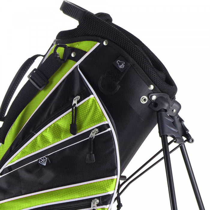 Costway Golf Stand Cart Bag Club W/6 Way Divider Carry Organizer Pockets Storage Green