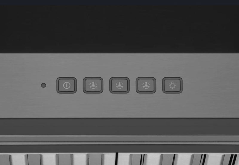 Hauslane 30\" Wall Mount Black Stainless Steel Range Hood - WM-590BSS-30