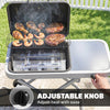 Outsunny Portable Propane Gas BBQ Grill with 9500 BTU Burner, Foldable Cart and Wheels, Piezo Ignition, Thermometer, Side Shelf for Outdoor Cooking, Gas Barbecue Grill, Black