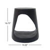 Elio 16.75" Rustic Hollow Tree-Stump MGO Accent Table, Pet-Friendly Indoor Side Table, Black | Table d'appoint rustique Elio 16,75 pouces en MGO creuse, style souche et design animalier interieur, noir
