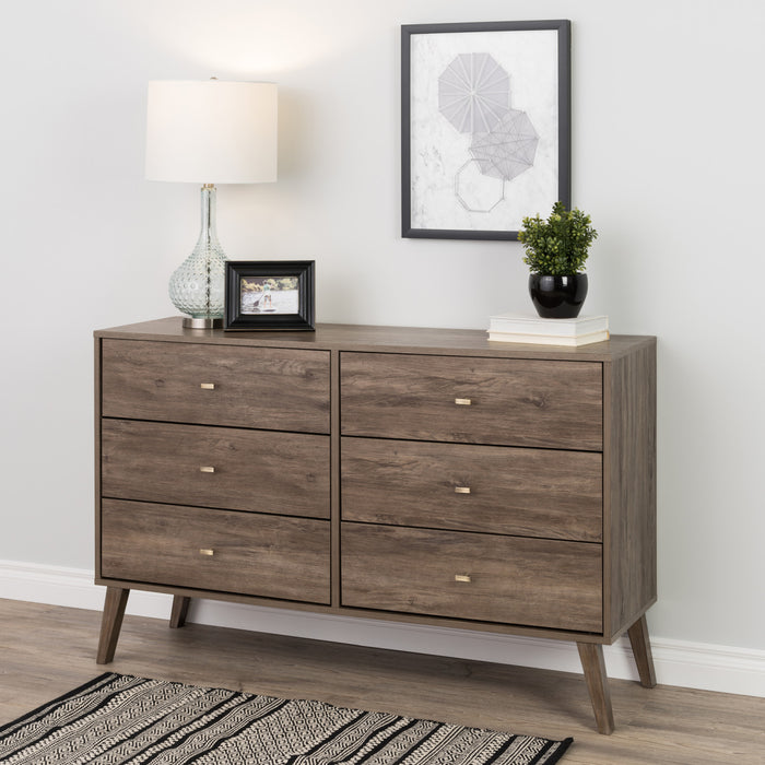 Milo 6-Drawer Dresser - Drifted Grey