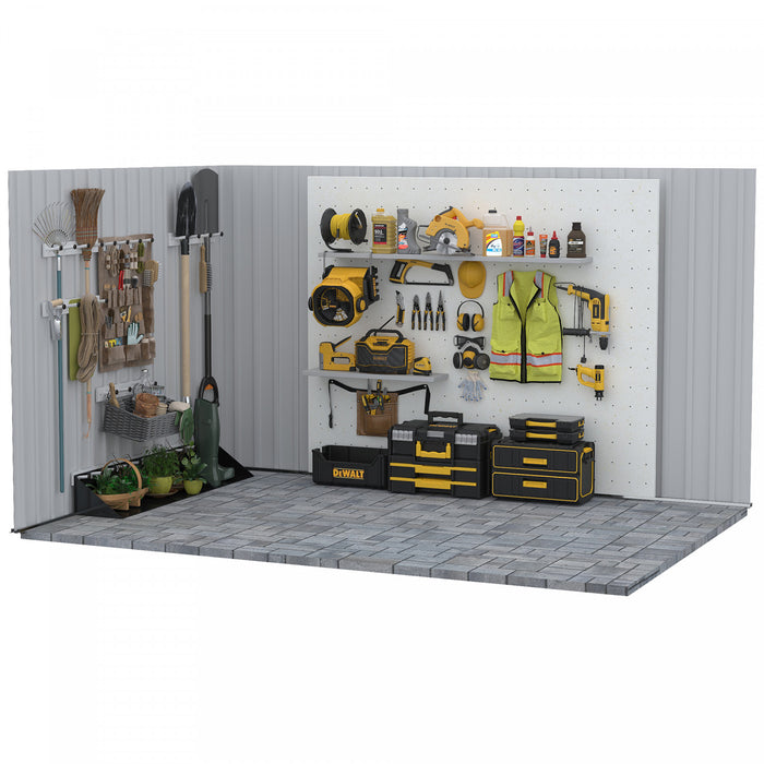 Outsunny 6.5ft X 3.5ft Metal Garden Shed, Large Outdoor Shed Storage Building With Double Sliding Doors And 4 Vents, Grey