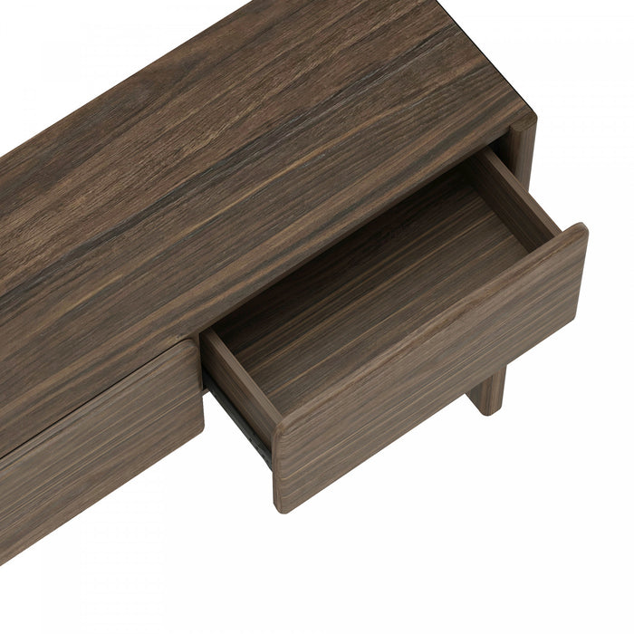Linda Modern Console Table in Walnut Brown Hall Table