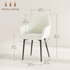 HOMCOM Dining Chairs Set of 2, Upholstered Kitchen Chairs with Backrest