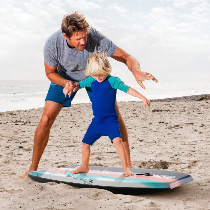 Costway 33\" Lightweight Body Board With Eps Core Xpe Deck Hdpe Bottom Crescent Tail Multi-color