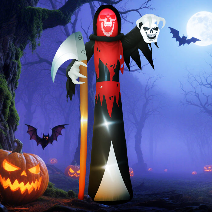 Outsunny 12 Ft Halloween Inflatable Grim Reaper, Blow Up Outdoor Decoration