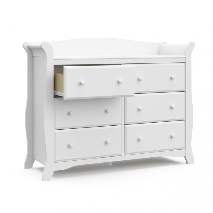 Storkcraft Avalon 6 Drawer Dresser - White