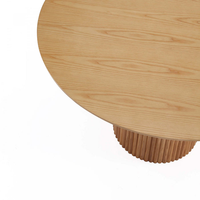 Hathaway Modern Industry Chic 47\" Round Dining Table in Natural