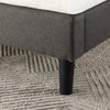 Dachelle Upholstered Platform Bed with Headboard in Dark Grey - Full Size | Dachelle lit plateforme rembourré avec tête de lit gris foncé - Double