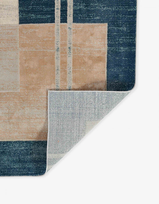 Sorelle Contemporary 8'11\" x 12'6\" Area Rug in Blue Indoor Area Rug