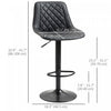 HOMCOM Bar Stools Set of 2, Adjustable Swivel Counter Height Barstools