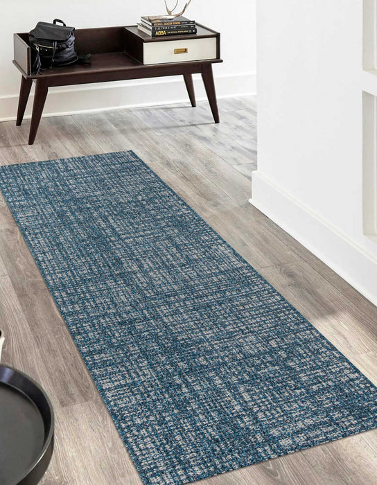 Nayah Contemporary 2'0\" x 6'0\" Runner Rug in Blue Indoor Area Rug
