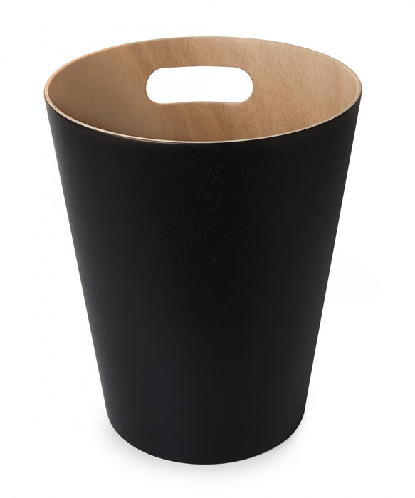 Umbra Woodrow Garbage Bin Trash Can - Black