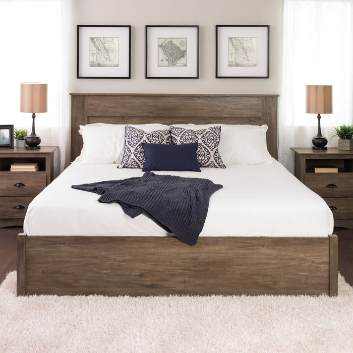 King Flat Panel Headboard - Drifted Grey