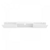 Evan Floating TV Stand with LED Lighting and Storage Doors,White | Evan meuble TV mural flottant – meuble avec eclairage LED et portes de rangement, blanc