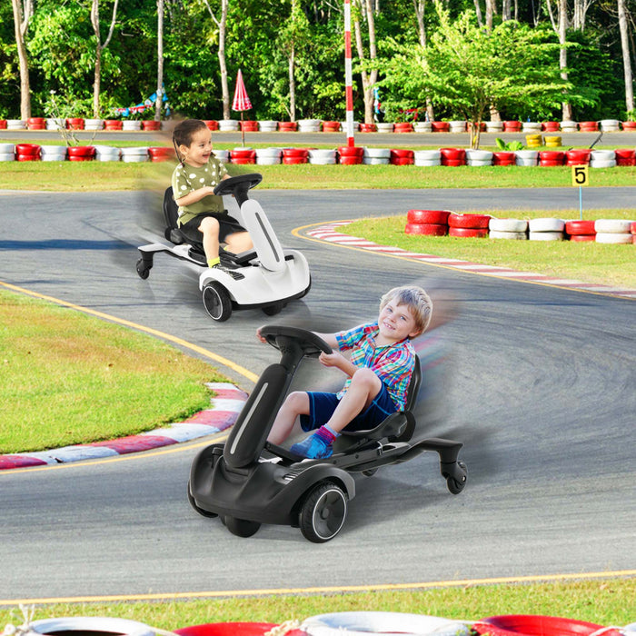 Costway 6v Kids Ride On Drift Car Electric Drifting Go Kart For Kids With 360° Spin Dark