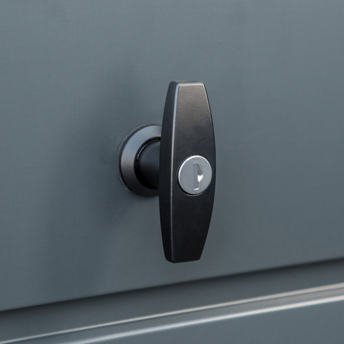 Outsunny Steel Deck Box, 68 Gallon Large Outdoor Storage Container With Lock For Pool Toys, Garden Tools, Cushions And Accessories, Grey