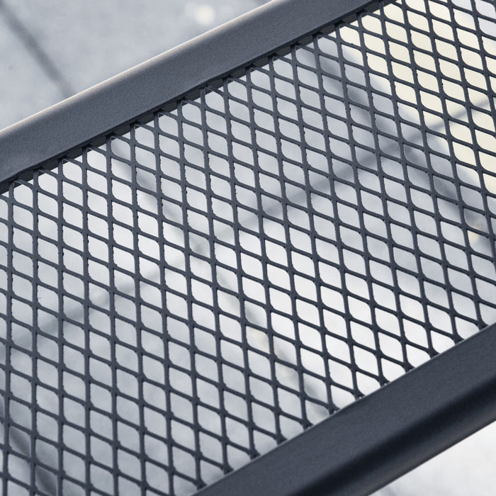 Outsunny 8' X 5' Bbq Grill Gazebo Tent With Double Tiered Canopy For Outdoor Sun Shade, Grey