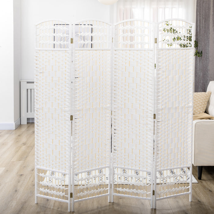 Homcom 4 Panel Folding Room Divider 5.6 Ft Privacy Screen Panel