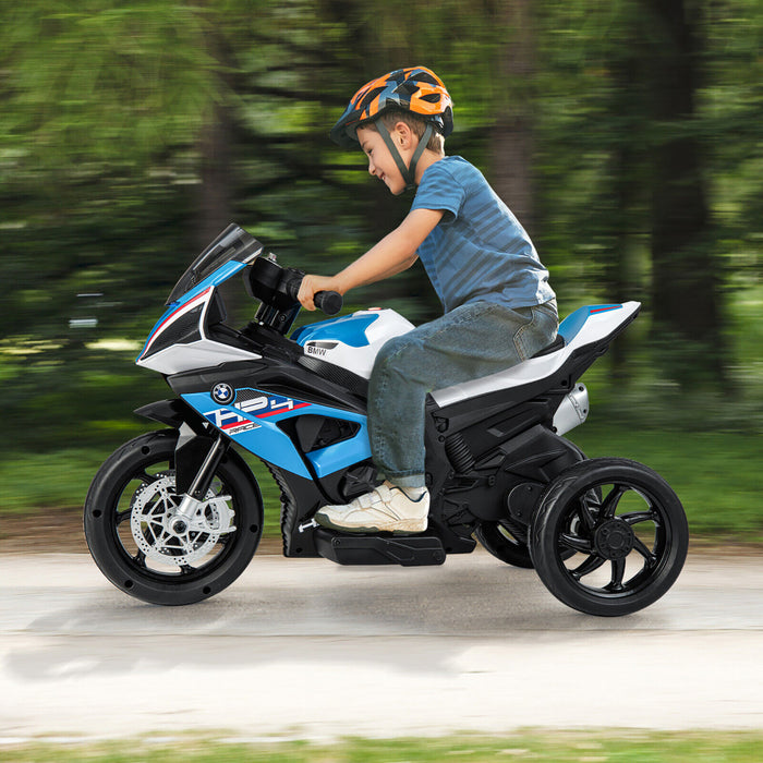 12v Kids Ride On Motorcycle Licensed Bmw 3 Wheels Electric Toy W/ Light & Music Blue