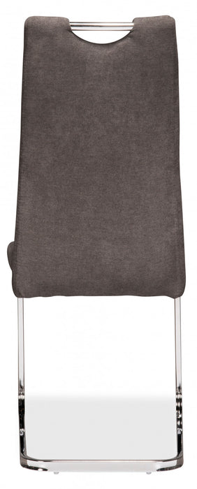 Dieppe Dining Chair, Grey Fabric (set Of 2)