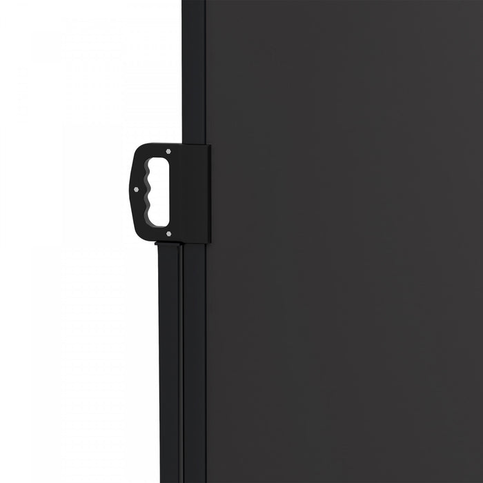 Outsunny 13' X 6' Retractable Side Awning, Garden Privacy Screen, Black