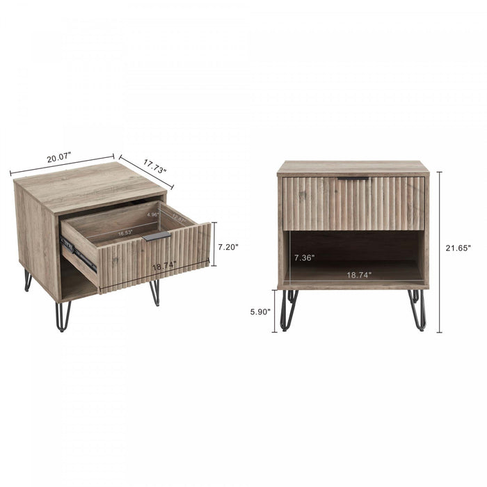 Dumbo Modern 2-Piece Dresser Set in Rustic Gray