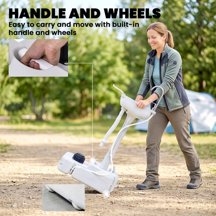 kleankin Portable Camping Sink Hand Wash Station with 17L Water Tank