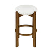 Olivia Rubberwood Indoor Round Seat Bar Stool Set of 2 with Durable Frame and Fabric | Olivia – Lot de 2 tabourets de bar d’interieur en bois d’hevea avec assise ronde, structure durable et revetement en tissu