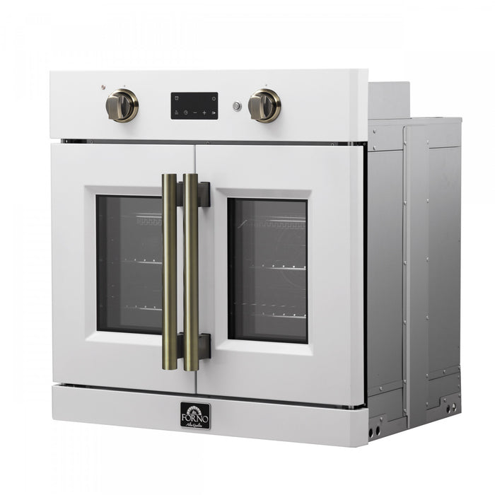 Forno Asti 30\" French Door Electric Wall Oven, White, 3.68 cu. ft. - FBOEL1333-30WHT