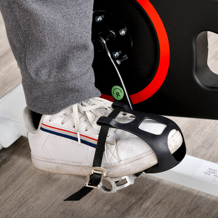 Soozier Adjustable Upright Stationary Exercise Bike Aerobic Training Indoor Cycling Cardio Workout Fitness Racing Machine For Home W/ Adjustable Resistance Flywheel, Bottle Holder